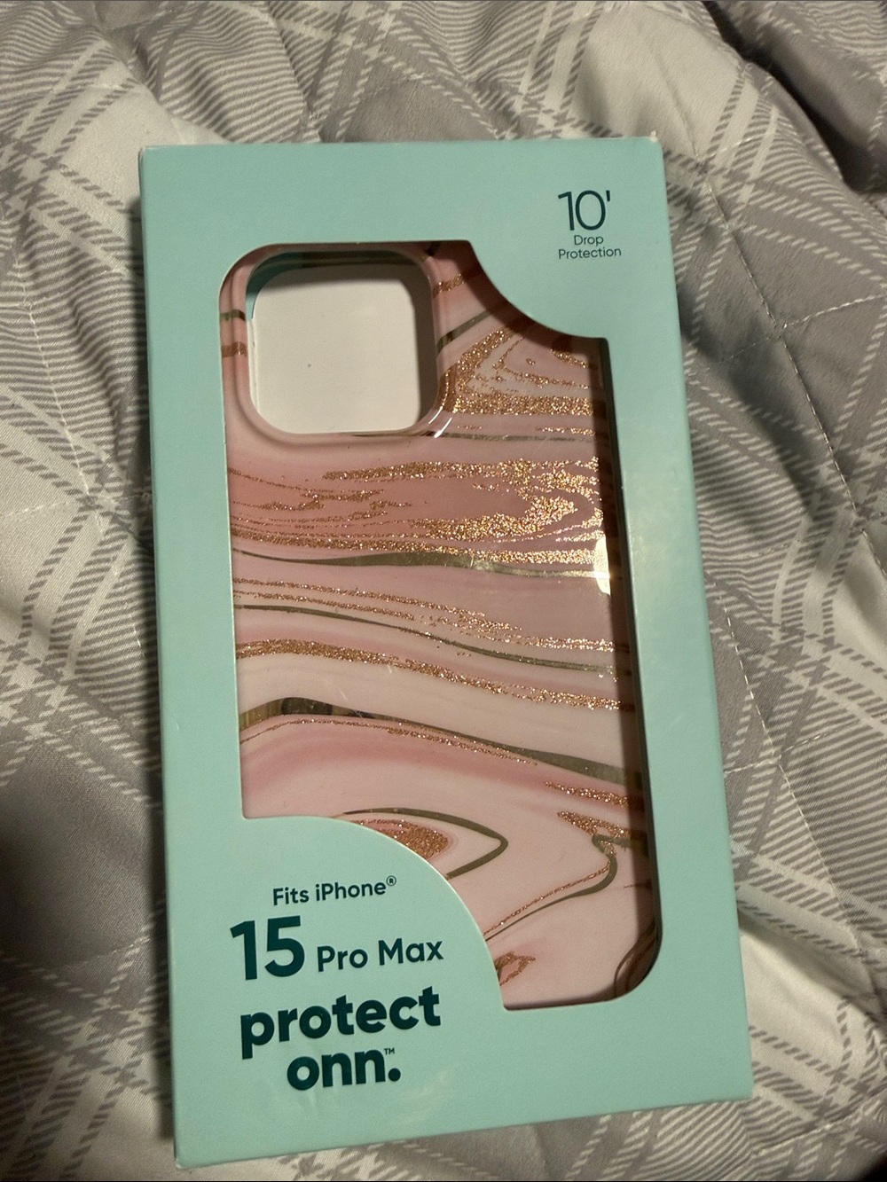 On Running Pink and Gold Swirl iPhone 15 Pro Max Case